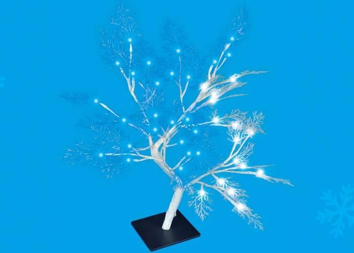 Светодиодное дерево 35х35х50см (UL-00001400) Uniel ULD-T3550-054/SWA WHITE-BLUE IP20 FROST